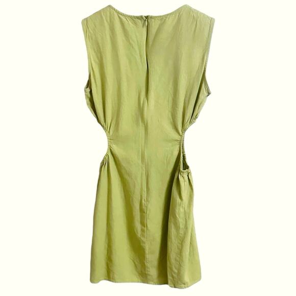Princess Polly Sleeveless Short Dress Cut Out Tank Mini Dress Back Zip Green 4 - Picture 3 of 6